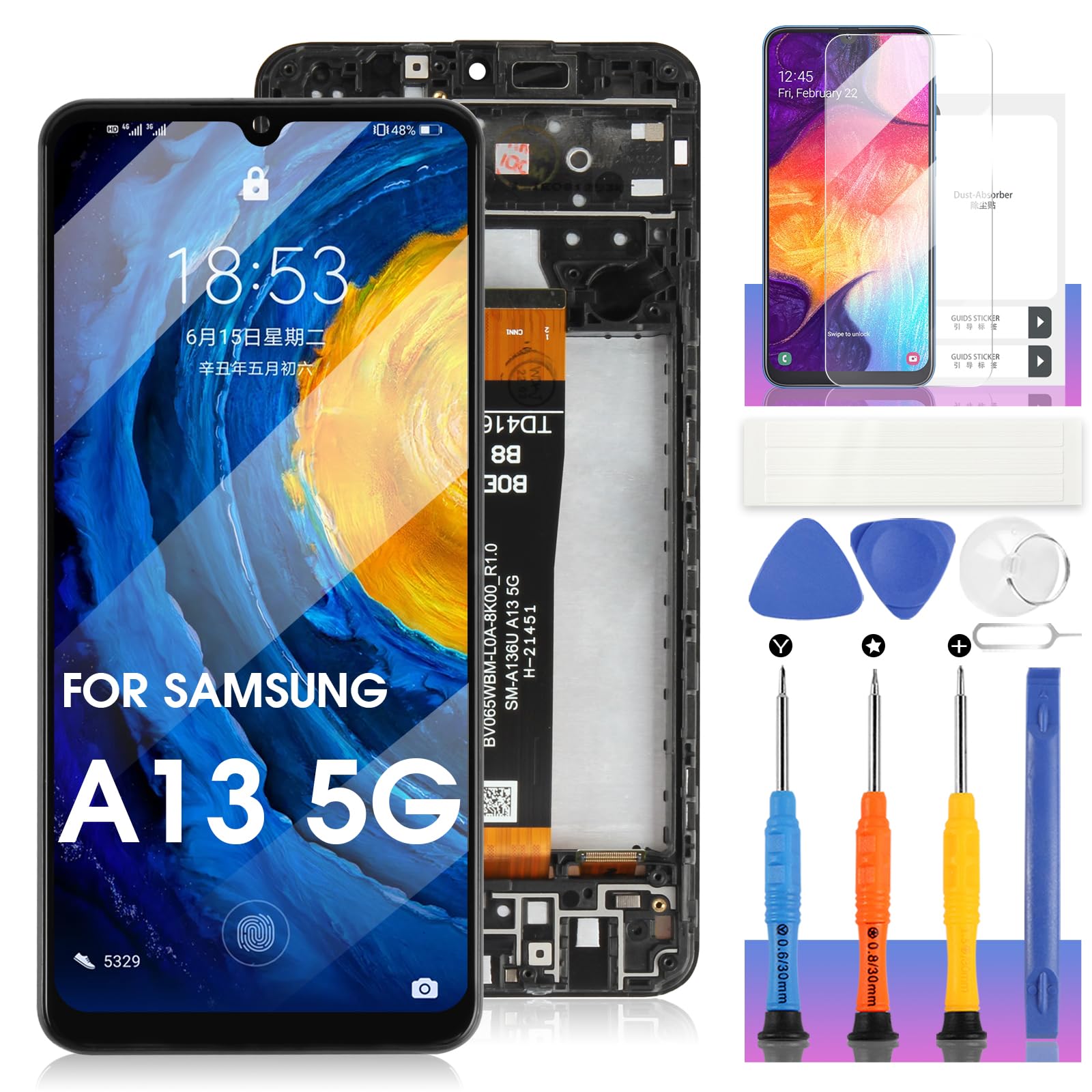 Amazon.com: for Samsung Galaxy A13 5G Screen Replacement for